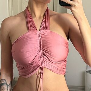 Romantic Mauve Smocked Blouse